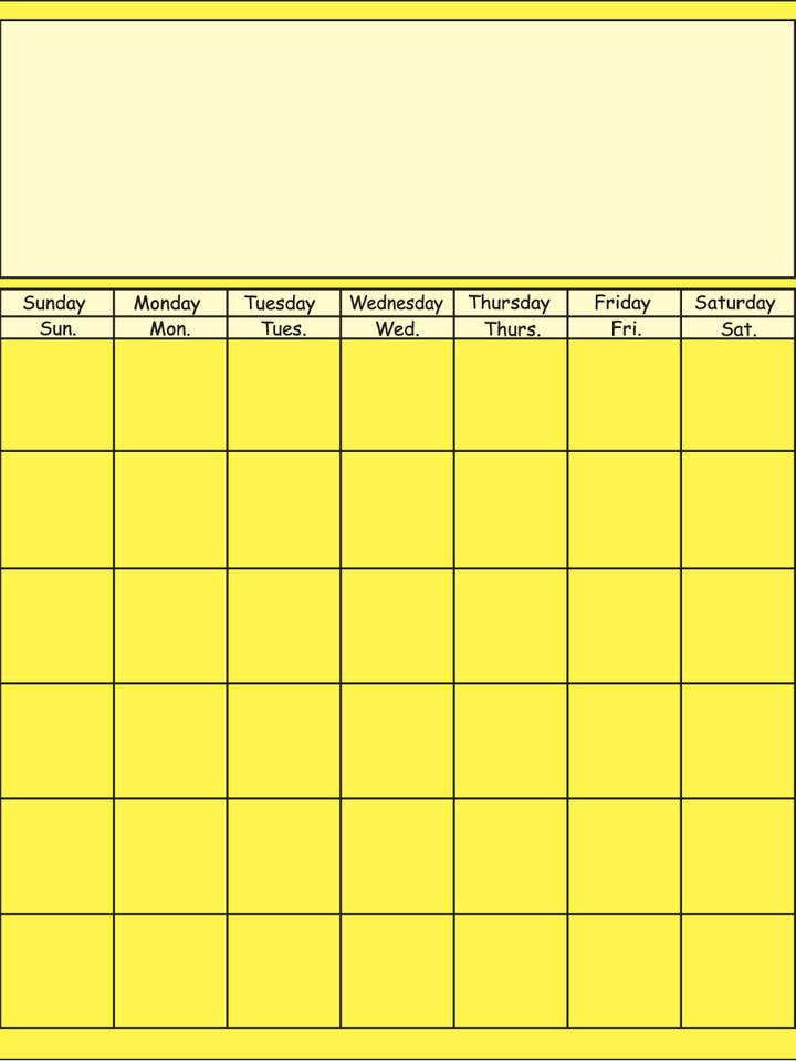 SHAPES ETC. Yellow Vertical Calendar - Set of 3 for wholesale by Creative Shapes Etc.