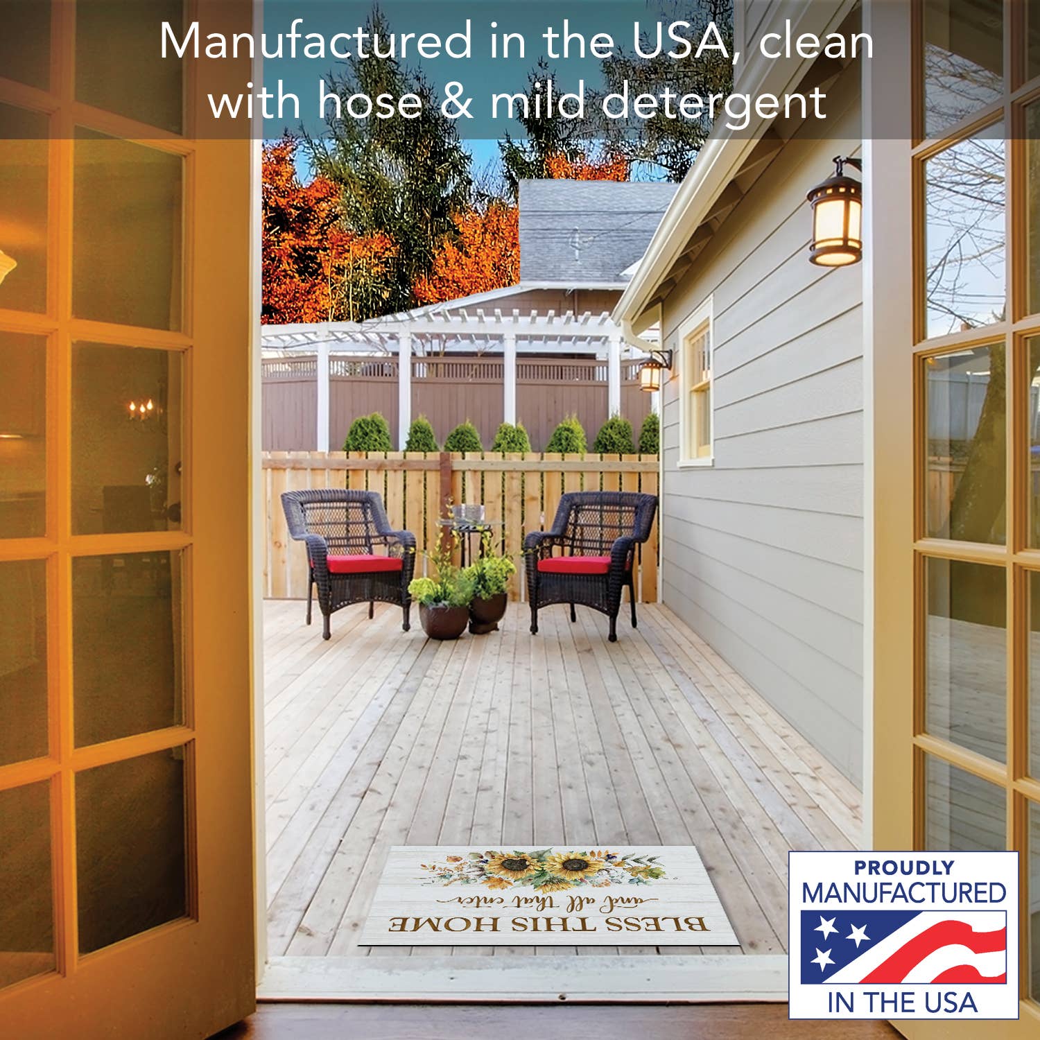 CounterArt/Highland Home/Thirstystone - Wholesale Door Mat - Bless This Home Fall Indoor/Outdoor Entryway Mat1