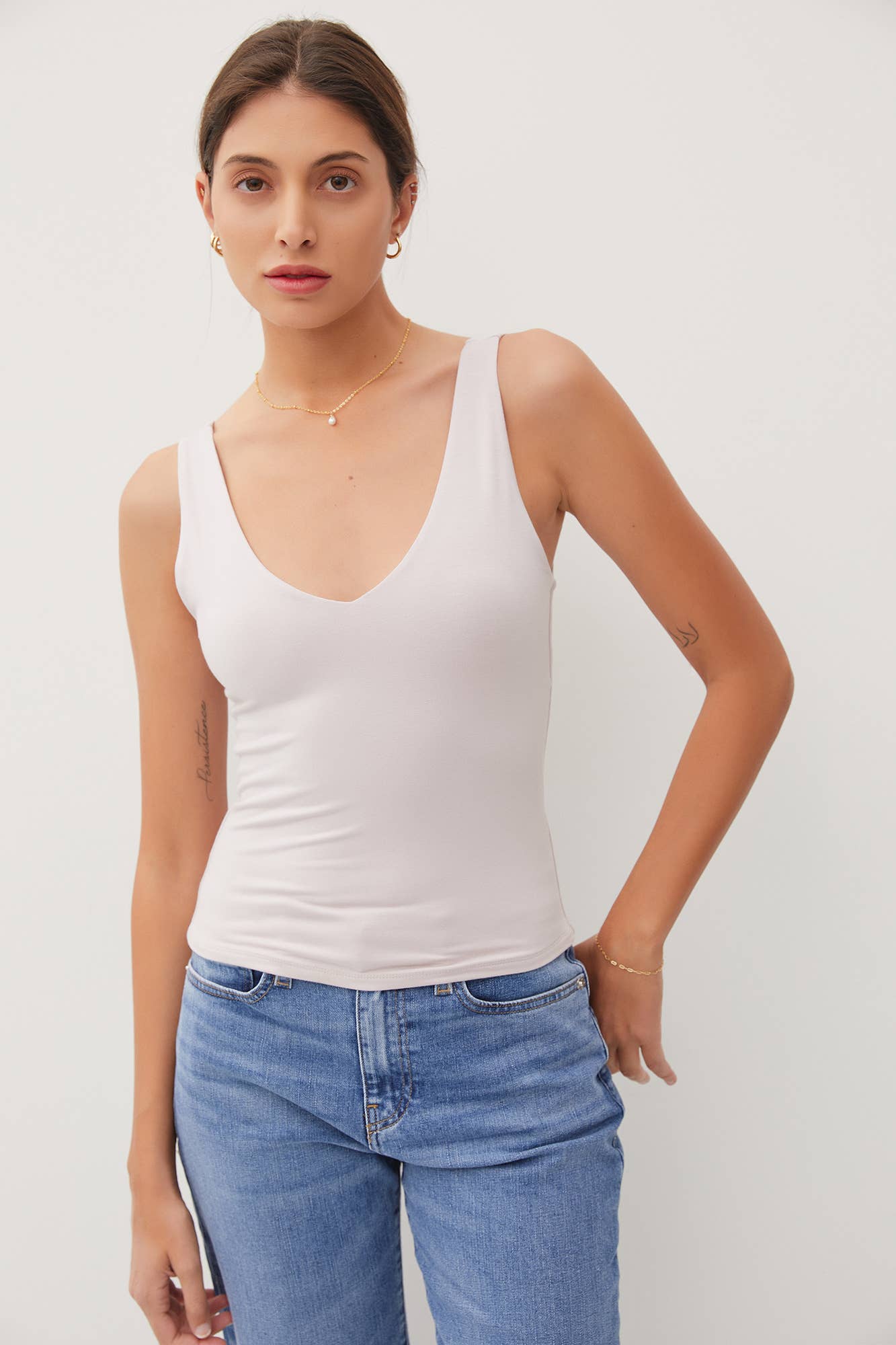 Be Cool - Wholesale Tank Top - Women's - NEW COLOR [SOFT CORE] BASIC V-NECK F AND B TANK 1