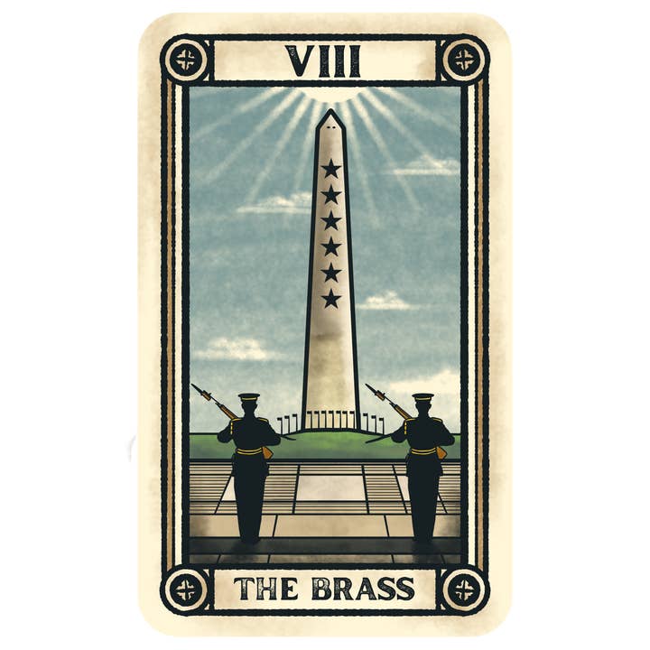 The Brass Tarot Card Sticker | Funny Military for wholesale by Pilgrim Trading Post