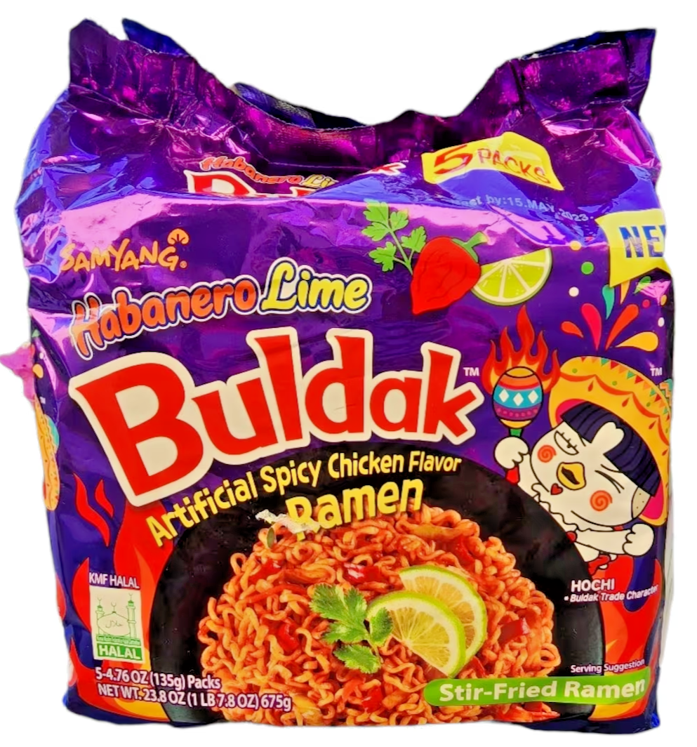 Global Bite Co - Vente Ramen - Buldak Ramen Habanero Citron Vert 5pck x 140g (Corée)2