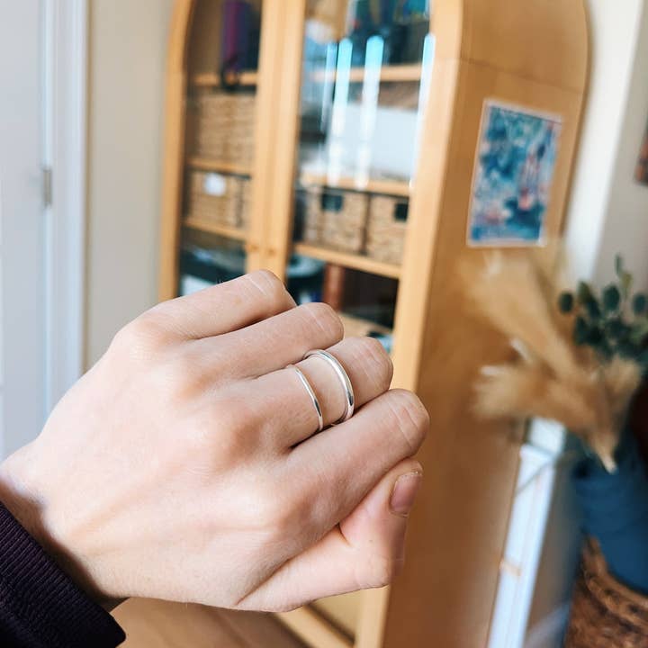 Jeshali - Wholesale Band/Stacked Ring - Everyday Ring (Sterling Silver)5