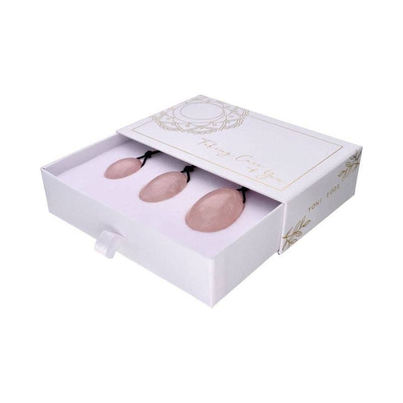 Casa Lotus - Wholesale Spiritual Stone/Crystal - Rose Quartz Yoni Egg Set0