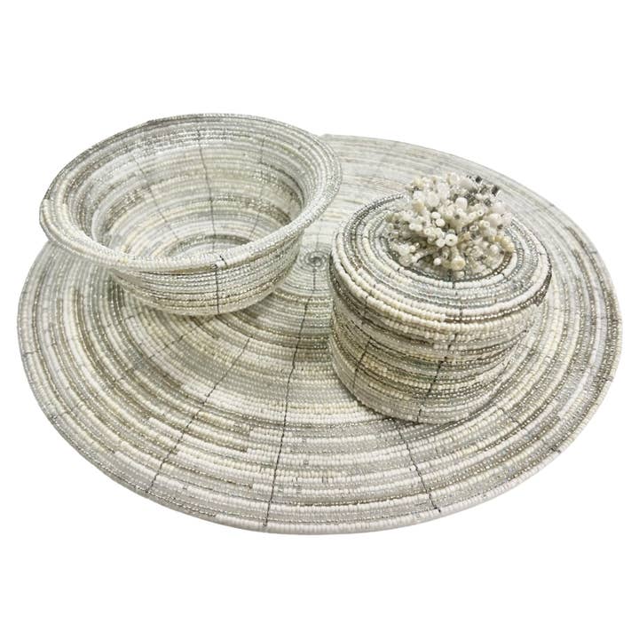 Bamboo Source Tropical Decor - Wholesale Placemat - Beaded Placemat - Round
