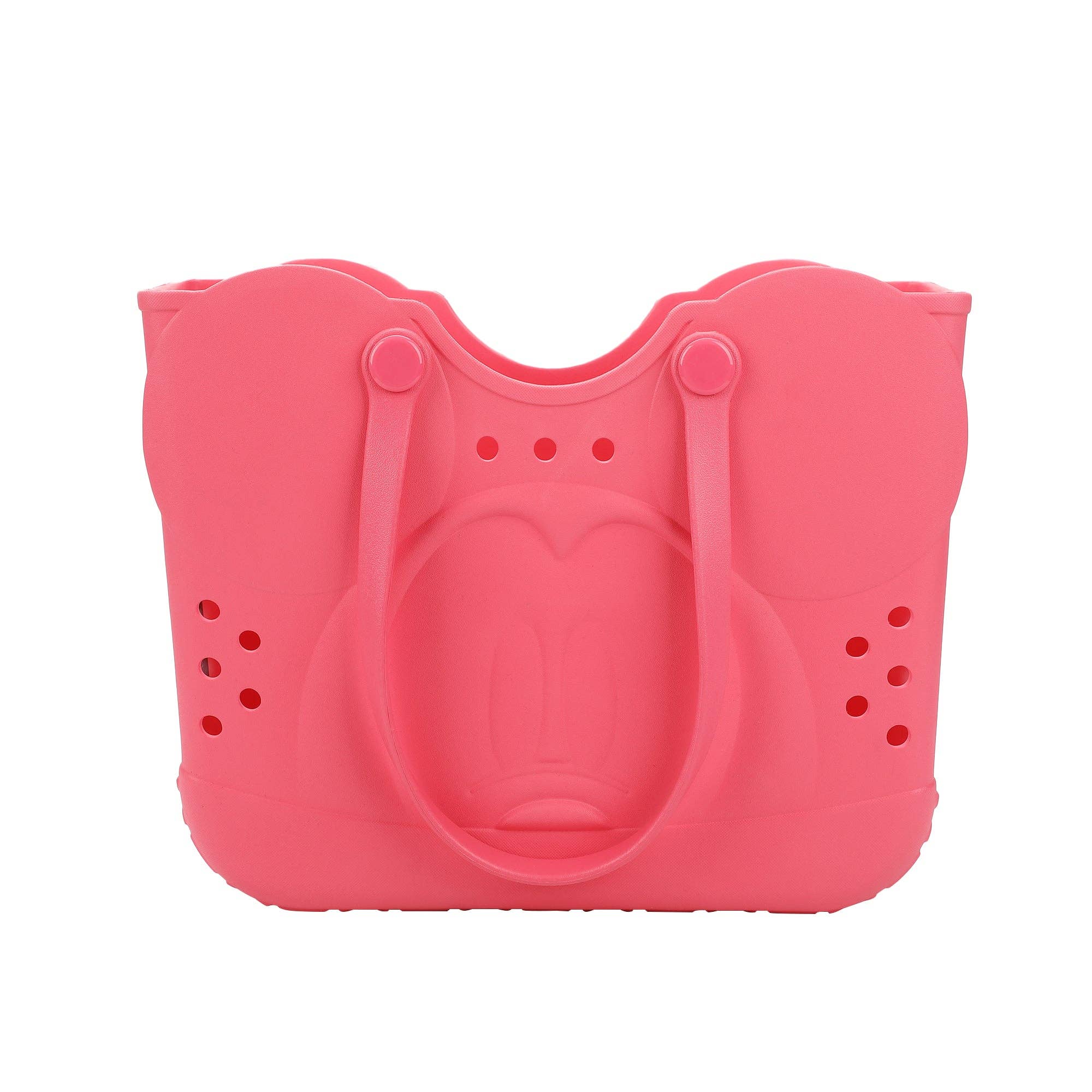 Bioworld Merchandising - Wholesale Beach Bag - Disney Mickey Mouse Face 16.5" Adult Black Pink Water-Resistant Rubber Molded Large Tote Beach Swim Bag3