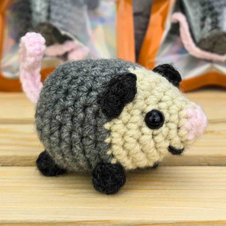 TOMOPOD LLC - Wholesale Car Decorative Charm - Women's - Crochet Opossum, Handmade Stuffed Opossum, Amigurumi Opossum0
