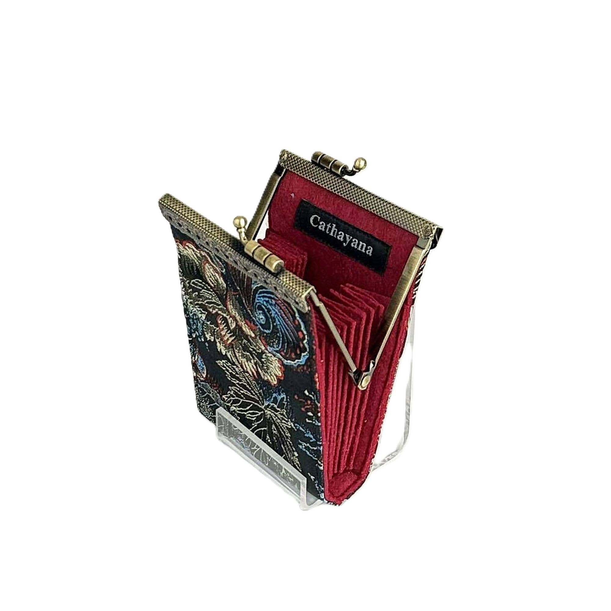 Cathayana - Wholesale Card Holder - Women's - Floral Brocade RFID Card Holder7