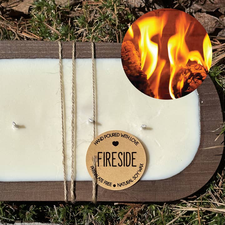 Fireside Scented Soy Dough Bowl Candle for wholesale by Be The Light Candle Co.