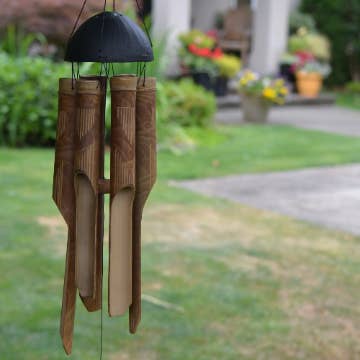 Cohasset Gifts - Wholesale Wind Chime - Sm Whisper Simple Bamboo Wind Chime1