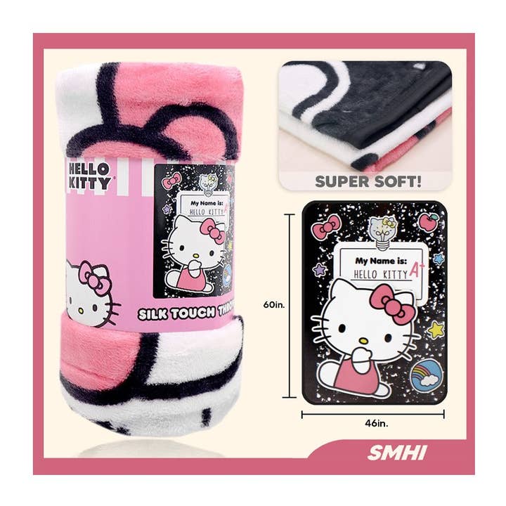 PINEAPPLE Beauty - Wholesale Throw Blanket - UPD SMHI Hello Kitty Silk Touch Throw Blanket - 6 pcs0