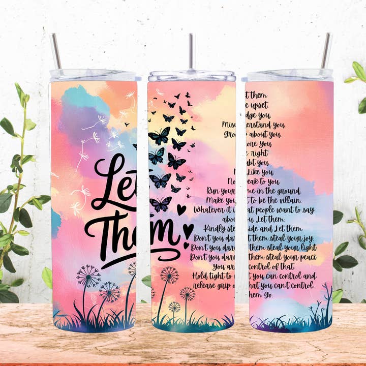 20 Ounce Tumbler - Let Them, Mental Health for wholesale by Paxton's One Stop Shop LLC