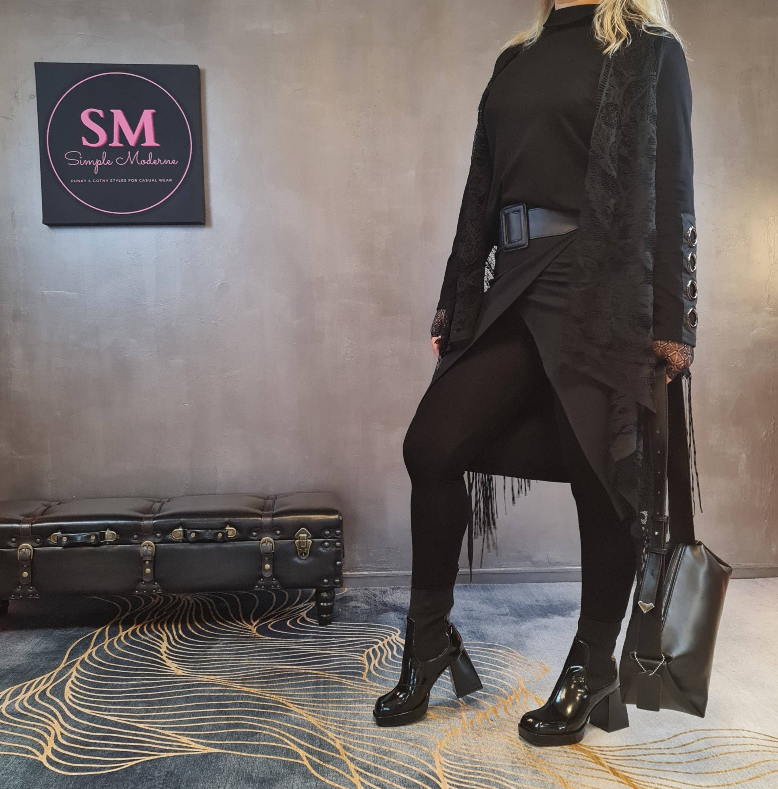 Simple Moderne - Wholesale Rok - Dames - Simple Moderne vintage punk legging met halve rok0