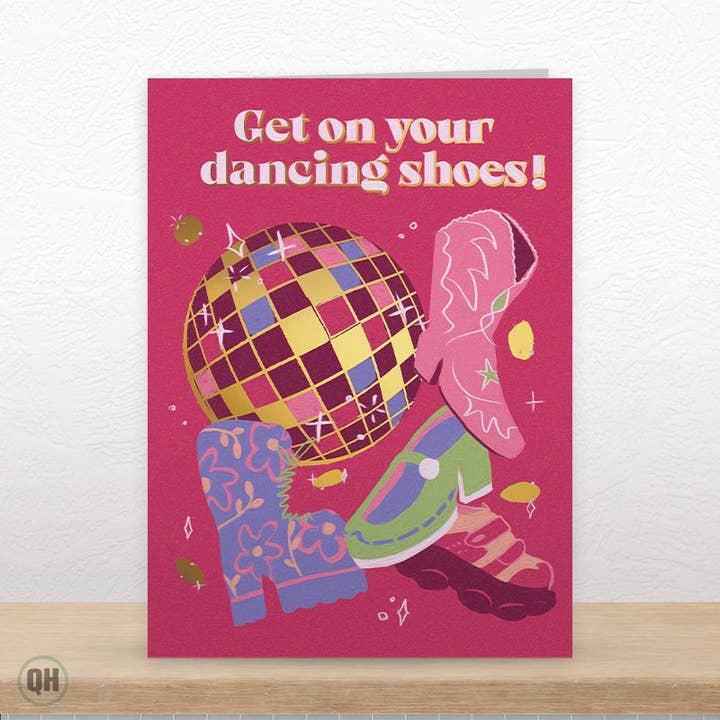Enfile tes chaussures de danse ! - Carte illustrée mignonne pour la vente par Quitting Hollywood