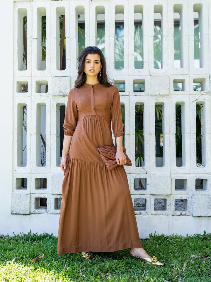 Maxi gelaagde jurk voor wholesale door Level Collection