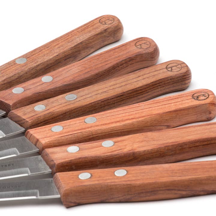Fox Run Brands - Wholesale Knife set - Outset Rosewood Steak Knife, Set of 6, 8.75" Length7