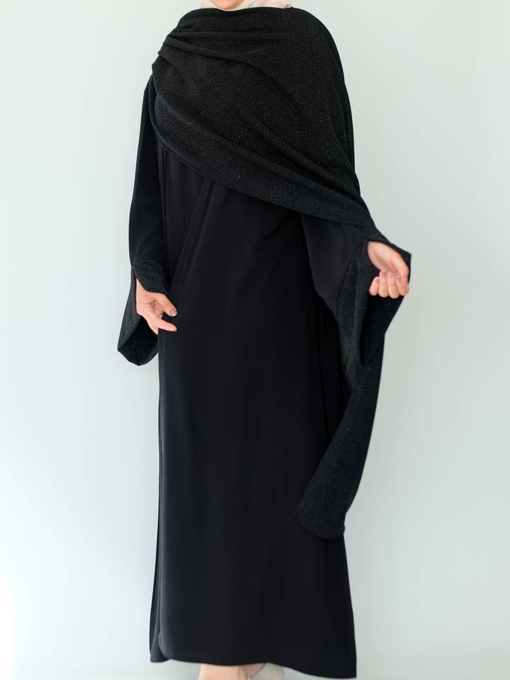 SAIS Fashion - Wholesale Kaftan - Women's - 2-Piece Abaya with Scarf in Mocha Mousse and Black
