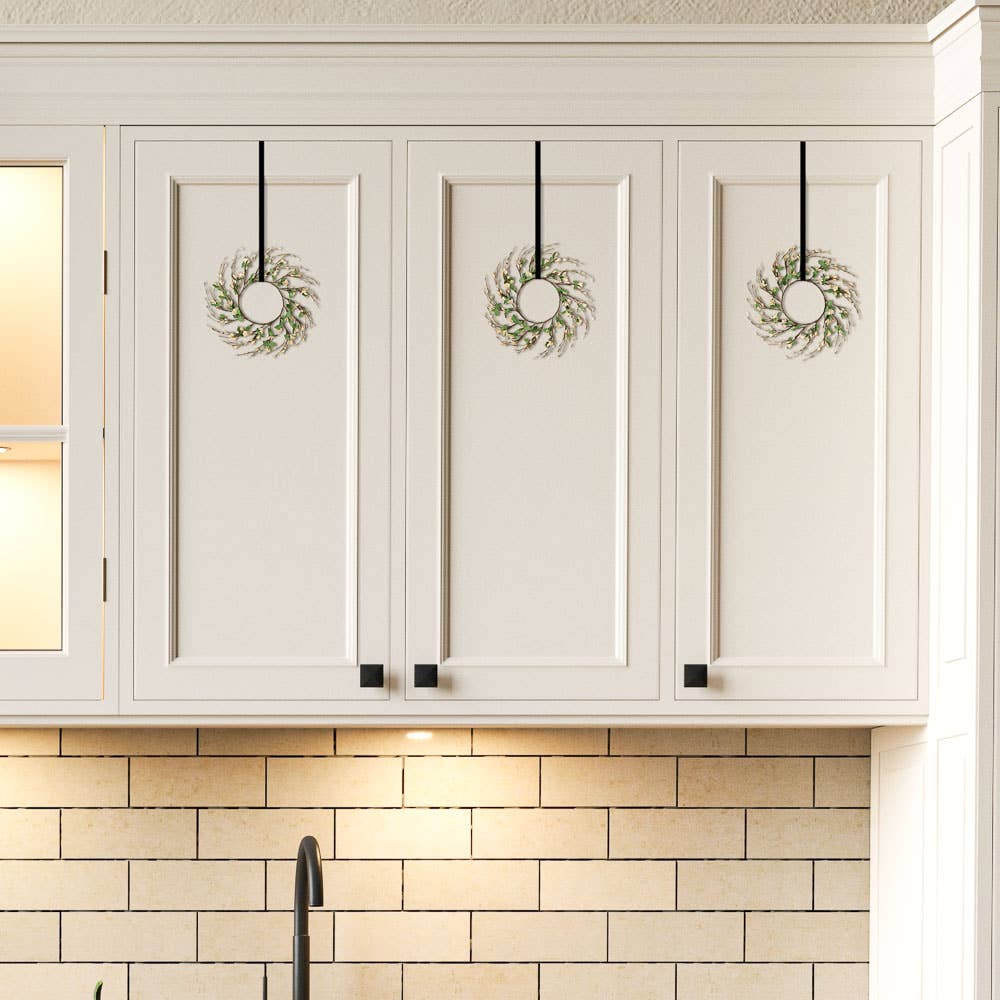 Factory Direct Craft - Wholesale Candle Holder - 6" Pearlized Creamy Pip Berries Candle Ring4