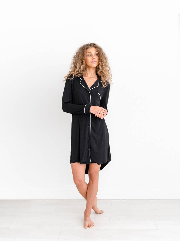 Elliot nightie - Black for wholesale by Riot Theory