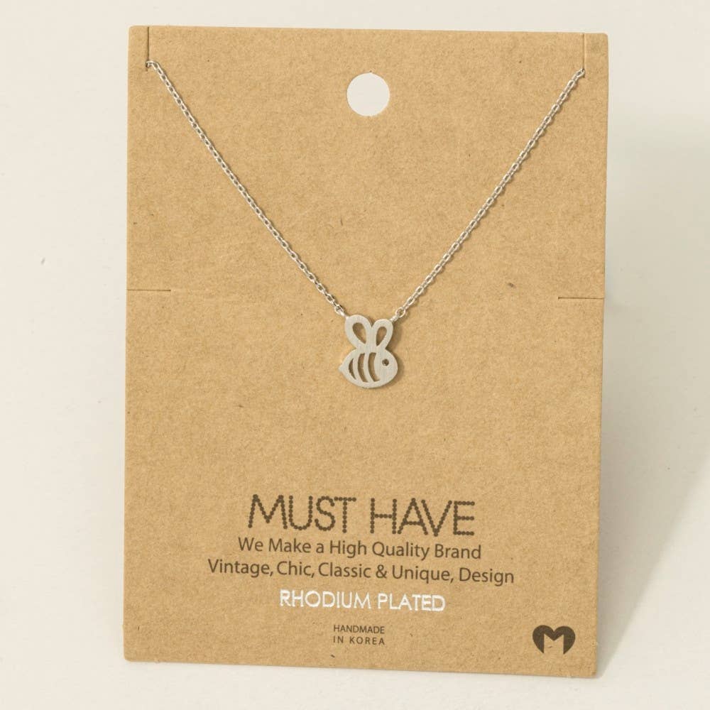 Fame Accessories - Wholesale Pendant/Charm Necklace - Gold Dipped Bumblebee Pendant Necklace5