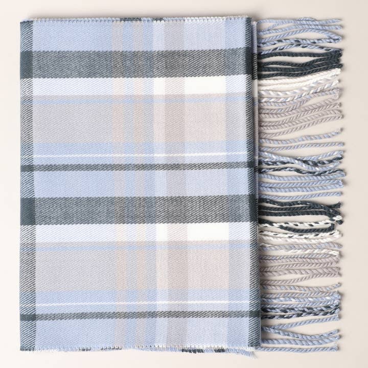 Fashion City - Wholesale Scarf – Women's - Cashmere Feel Plaid Pattern Scarf - Multiple-Pattern Print7