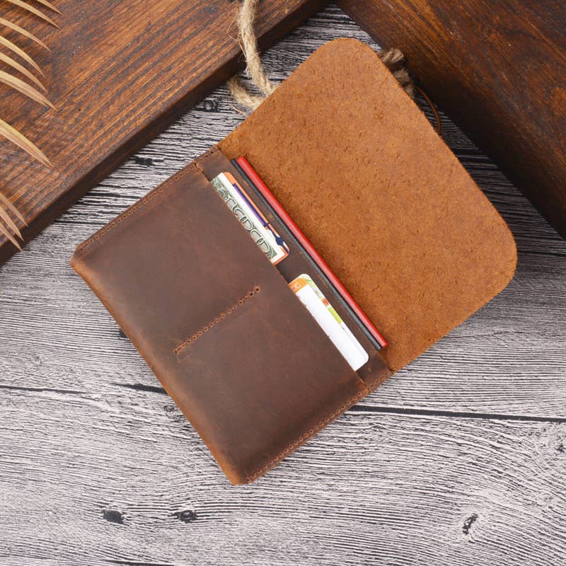American Leather Goods - Wholesale Passport Case - Unisex - Passport Cover, Genuine Leather Passport Holder With Strap5