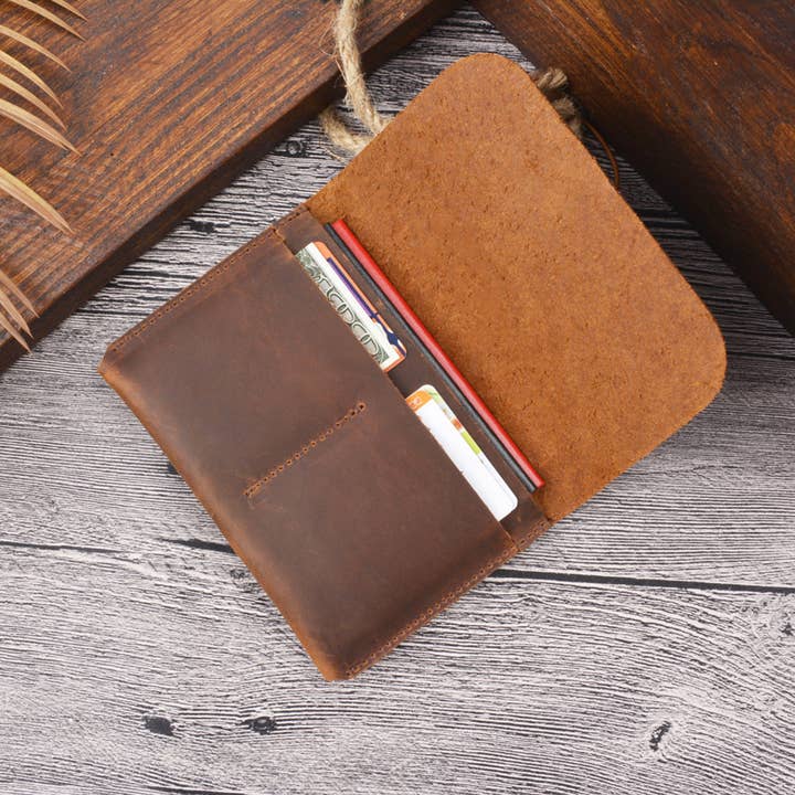 American Leather Goods - Wholesale Passport Case - Unisex - Passport Cover, Genuine Leather Passport Holder With Strap5
