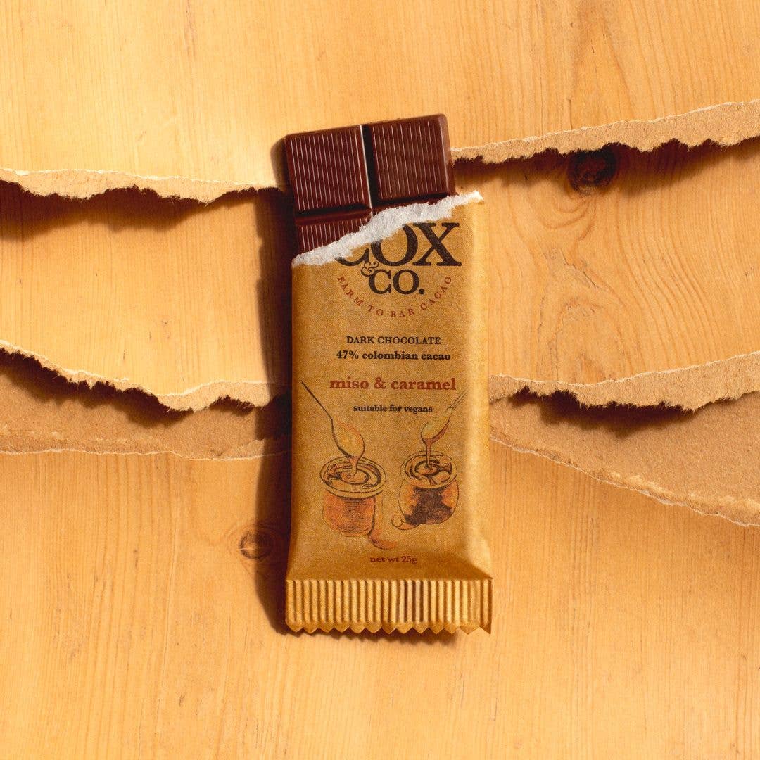 Cox&Co – wholesale Chocolate bar – Miso Caramel Chocolate Bar 25g