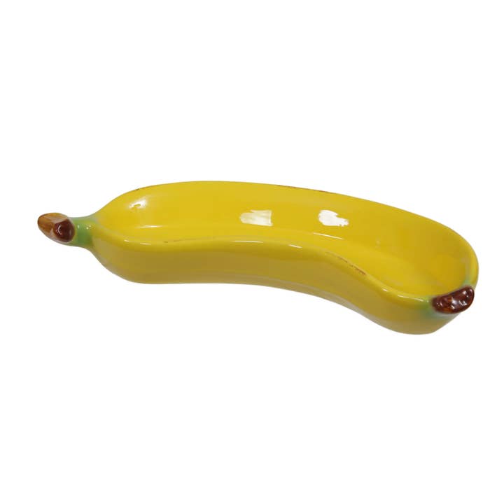 Banana plate yellow for wholesale by DRYdecorations