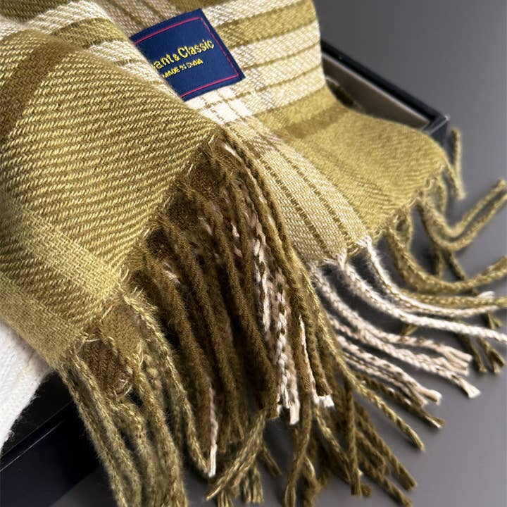 DOUBLJU - Wholesale Scarf - Women's - GENTLE RETRO TASSEL SAND WARM SCARF_CWASC030587