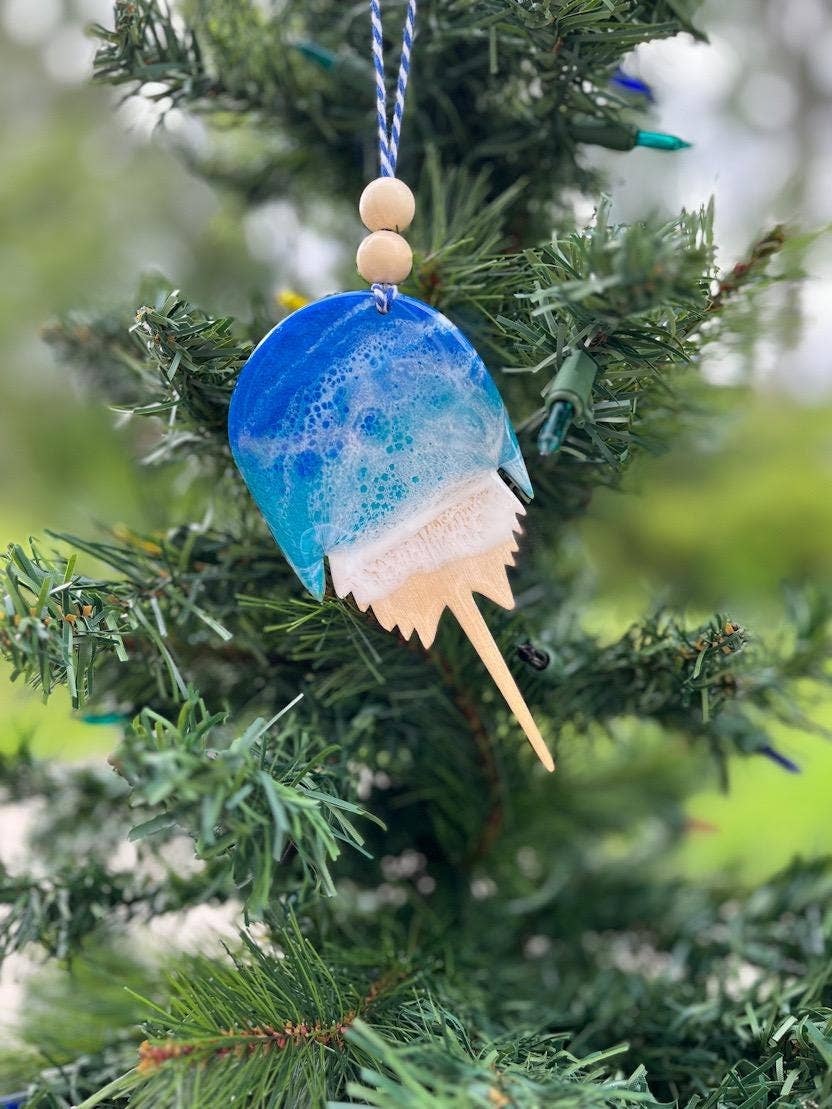 NMinnick Designs - Wholesale Ornament - Horseshoe Crab Ocean Resin Ornament7