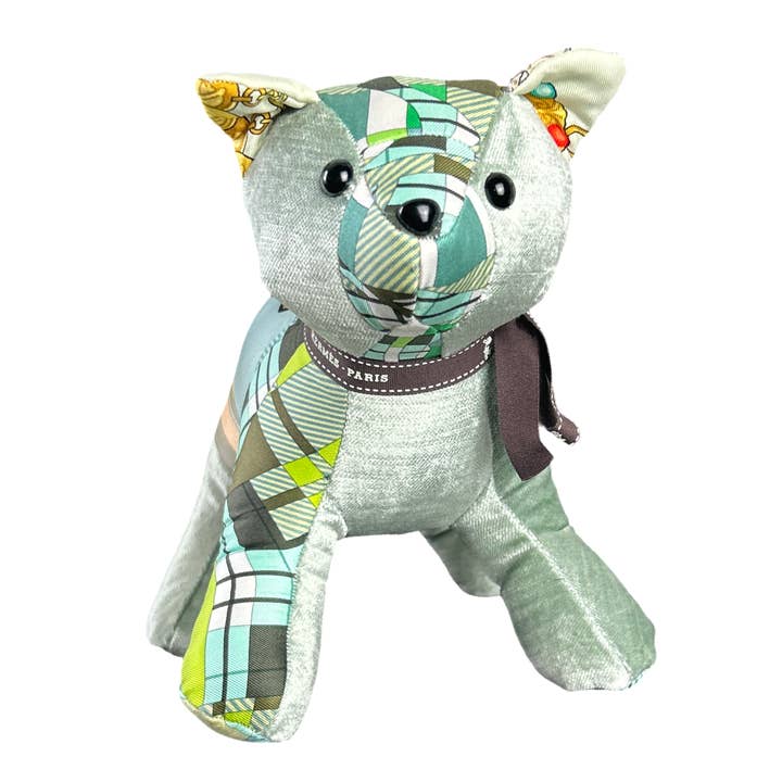 Hermes Sciarpa di Seta Vintage Patchwork Gattino per la vendita all'ingrosso da parte di Vintage Luxe Up