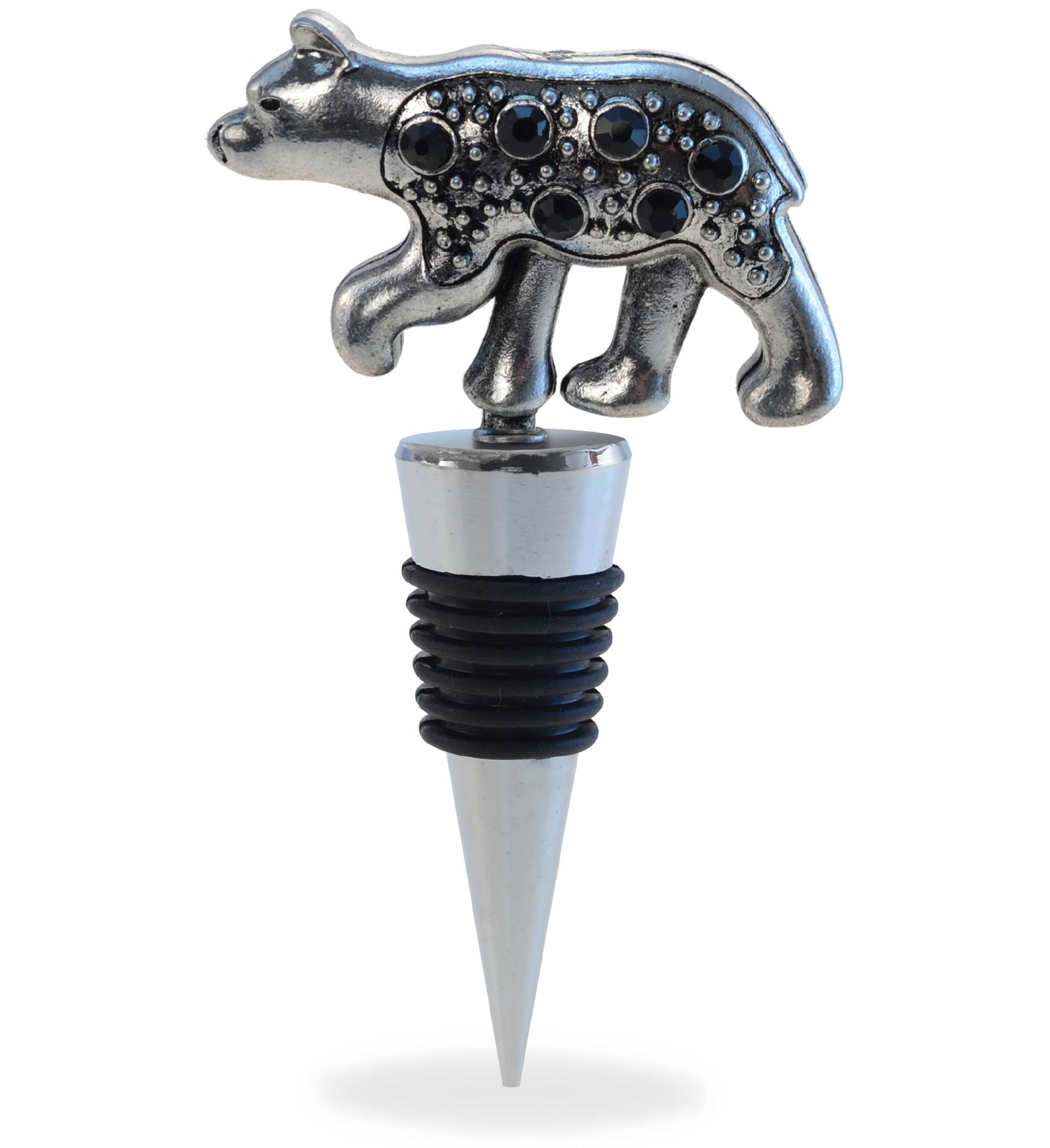 Cota Global - Vente Bouchon de vin - Bouchon de vin - Ours noir en métal0