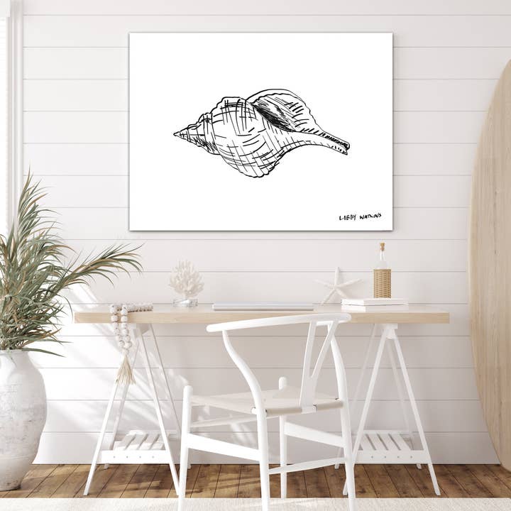 Libby Watkins - Wholesale Art print - Trapezium Conch Sea Shell Canvas Print1