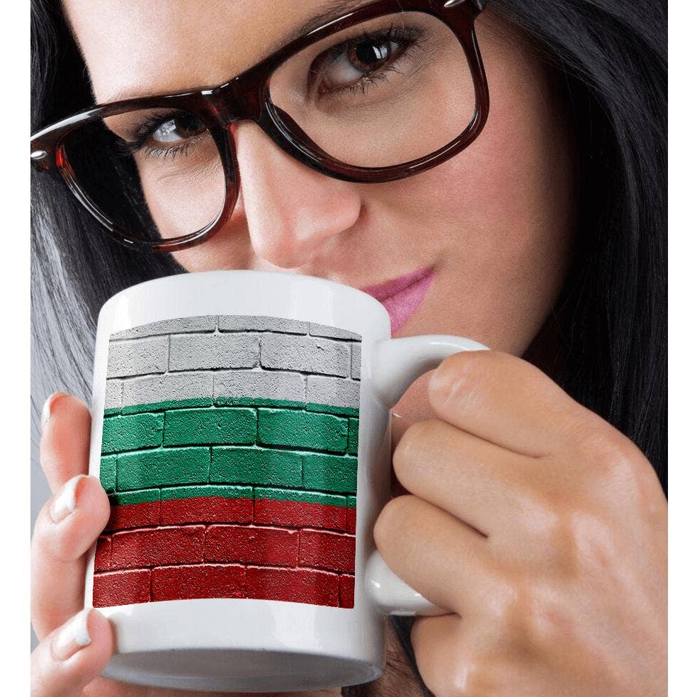 3dRose - Wholesale Coffee Mug - 3dRose, National flag of Bulgaria painted onto a brick wall Bulgarian, Mug9
