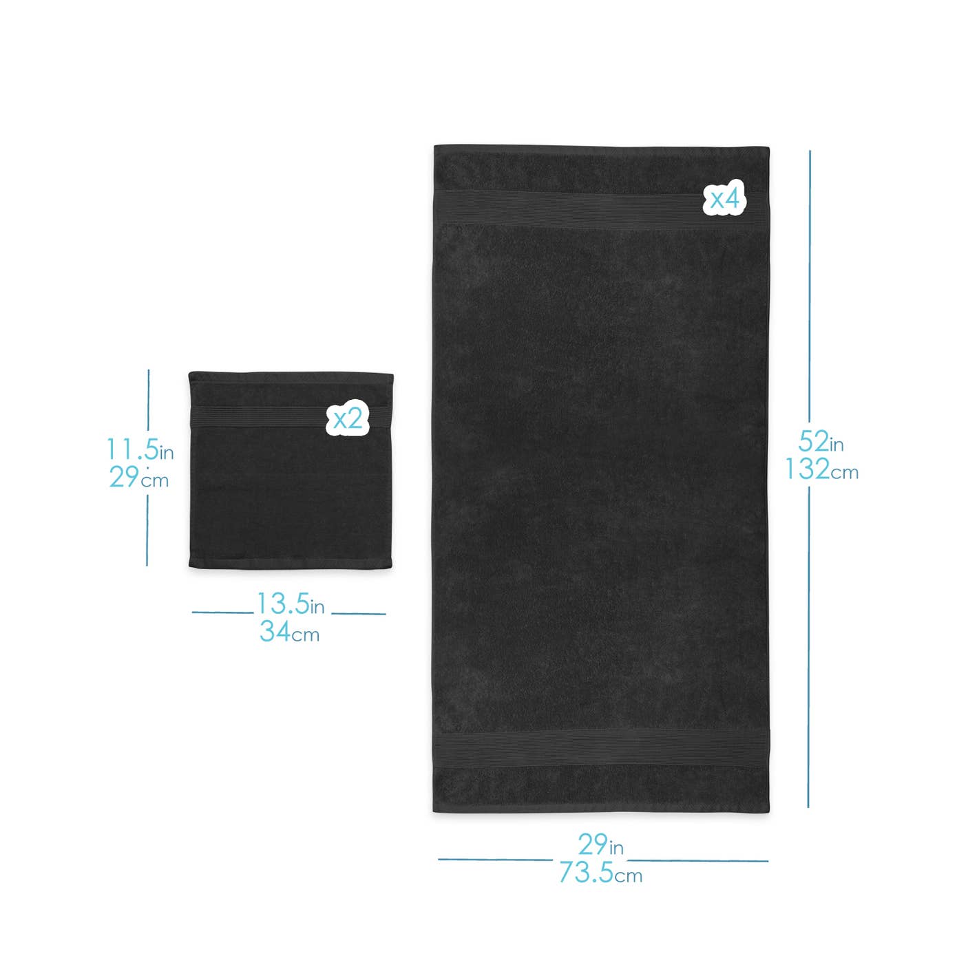 Clara Clark - Vente Ensembles de serviettes - Ensembles de serviettes de luxe1