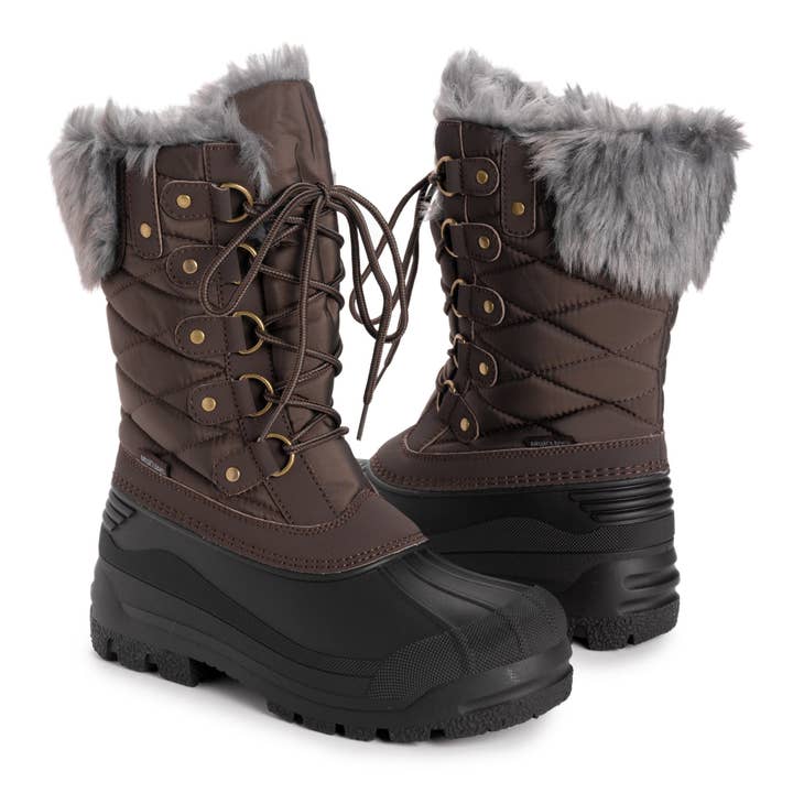 Dark Brown Muk Luks Women's Palmer Paige Boot for wholesale on Faire1