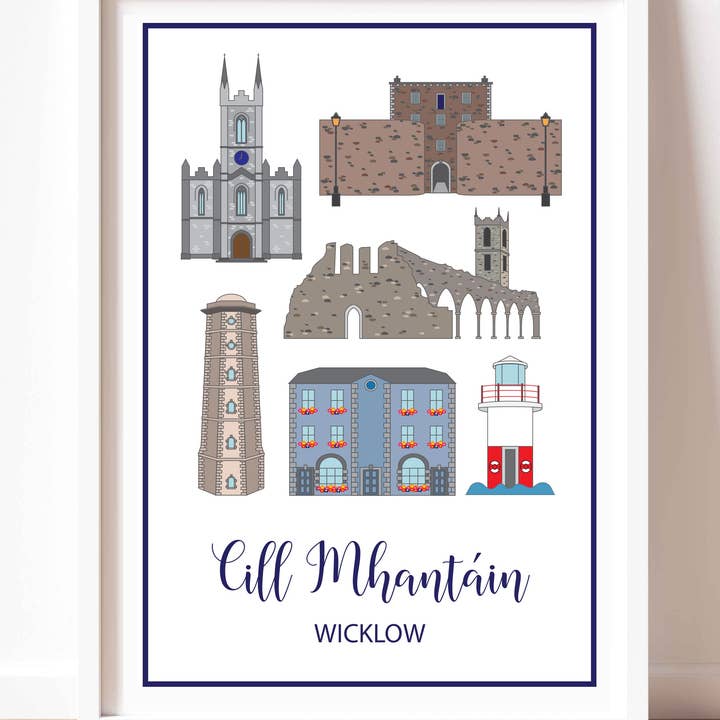 Luoghi d'interesse di Wicklow Town per la vendita all'ingrosso da parte di Prints of Ireland
