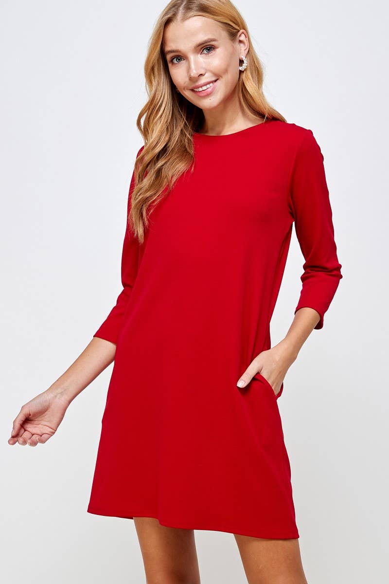 Vanilla Monkey - Wholesale Dress - Women's - Solid Shift Dress6