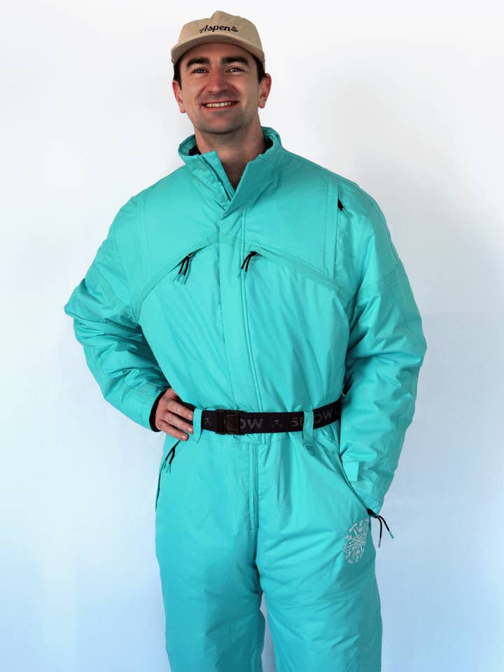 YARDSALE MENS ONE PIECE - Atlantis Teal for wholesale by Snow Glow Ski