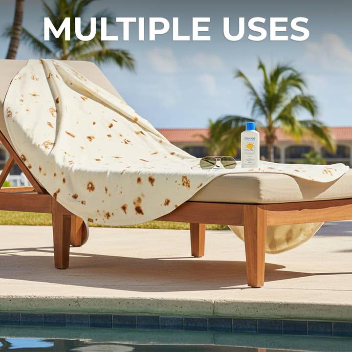 Zulay Kitchen - Wholesale Throw Blanket - Burrito Blanket Flour Tortilla Design8