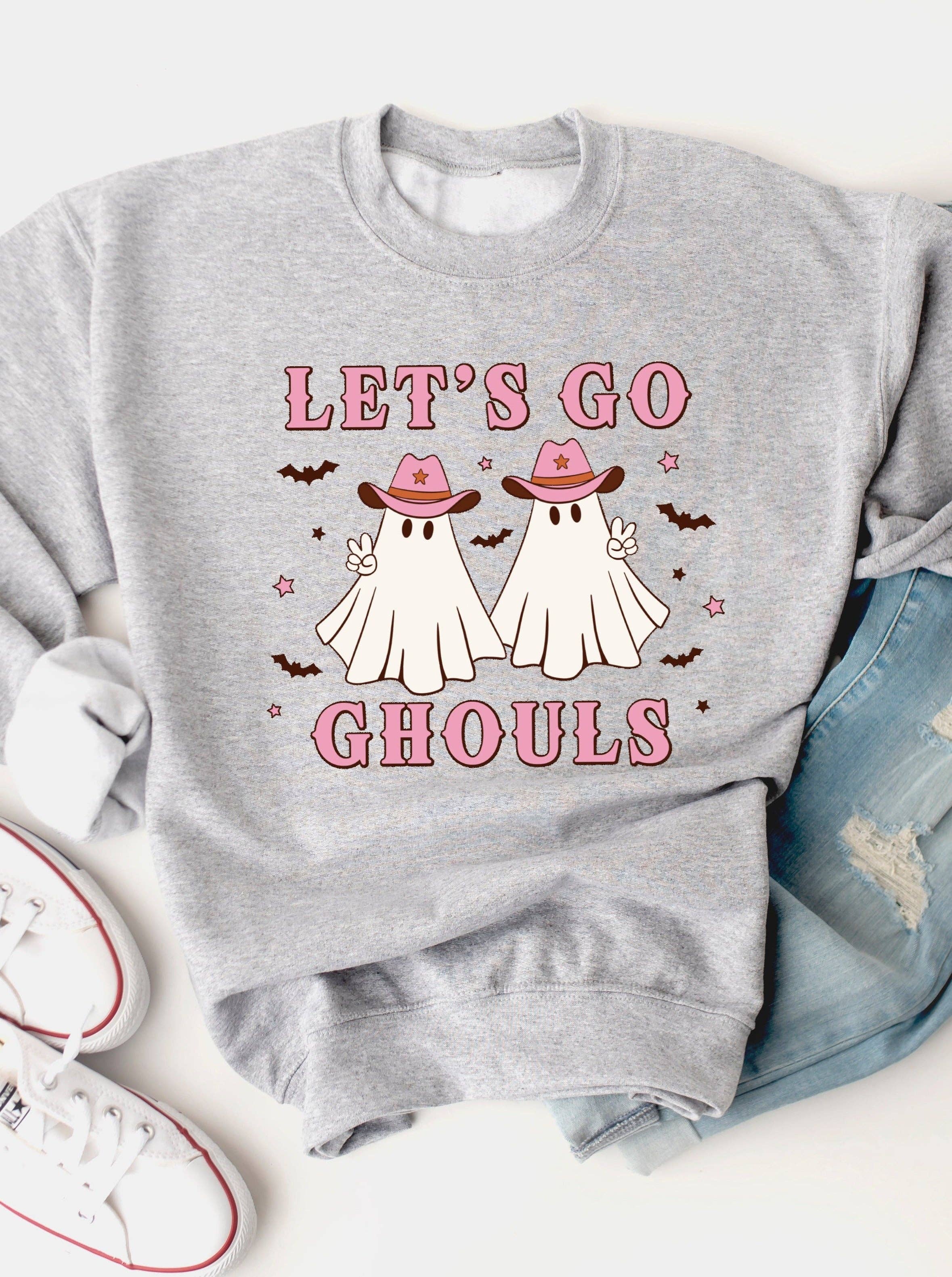 Tickled Teal - Wholesale Graphic Sweatshirt - Women's - Let's Go Ghouls Graphic Sweatshirt3