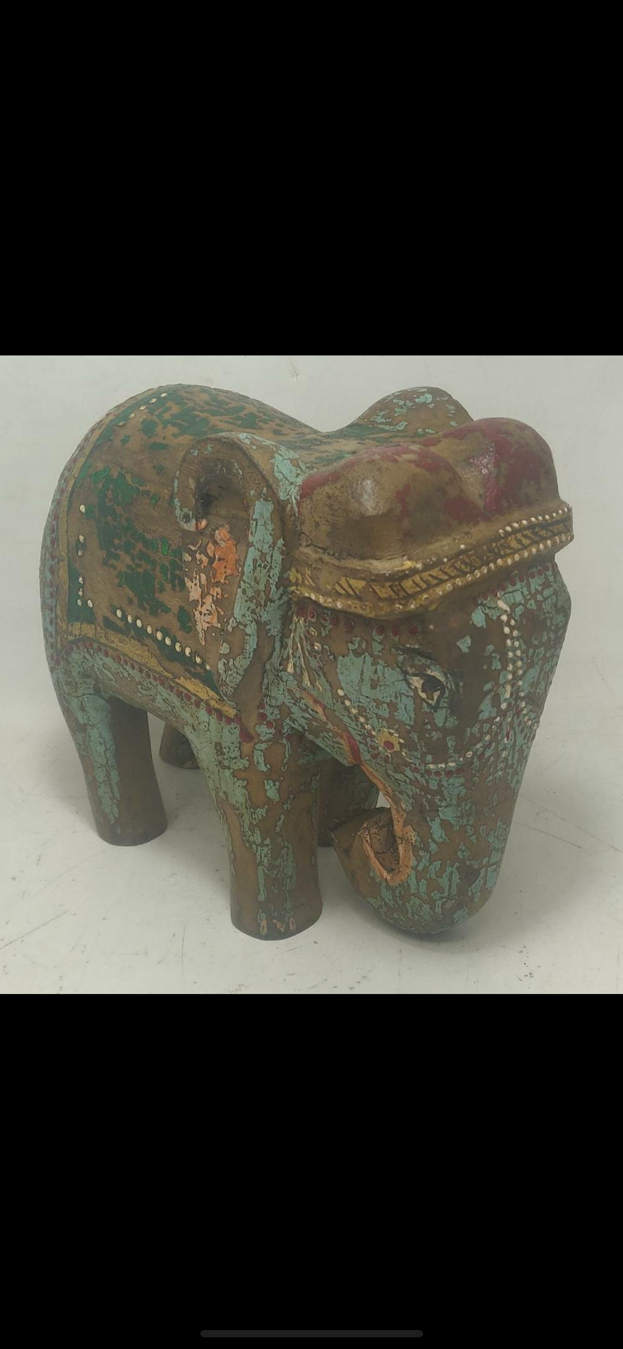 Paloma Black (Casa Natura Design, S.L.) - Venta al por mayor Escultura - Estatua de Elefante de Madera Tallada a Mano Intrincadamente3