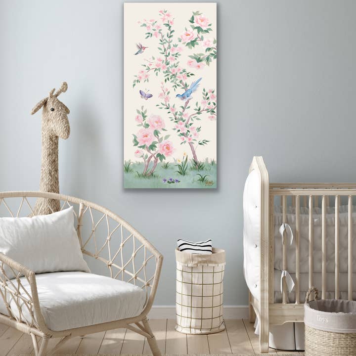 April, un involucro in tela cineseria color avorio per la vendita all'ingrosso da parte di Elizabeth Alice Studio