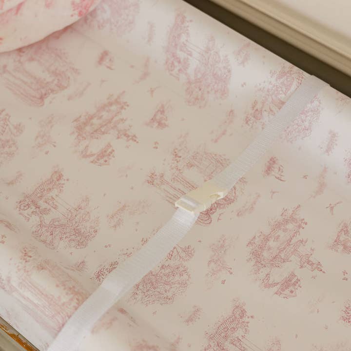 The Gilded Bird Ltd - Wholesale Changing Mat/Pad - Baby - Spring Toile Pink Wipeable Contour Change Pad