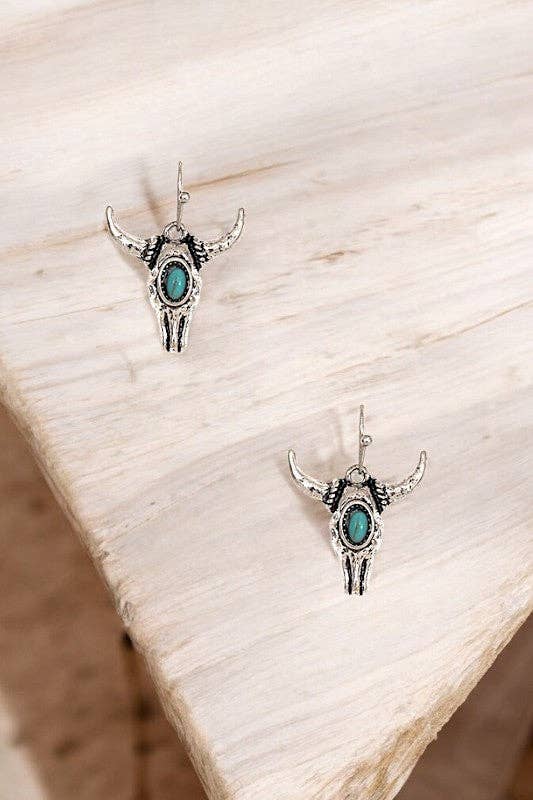 Andrea Bijoux - Vente Boucles d'oreilles pendantes - BOUCLE D'OREILLE EN FORME DE TAUREAU GRAVÉE0