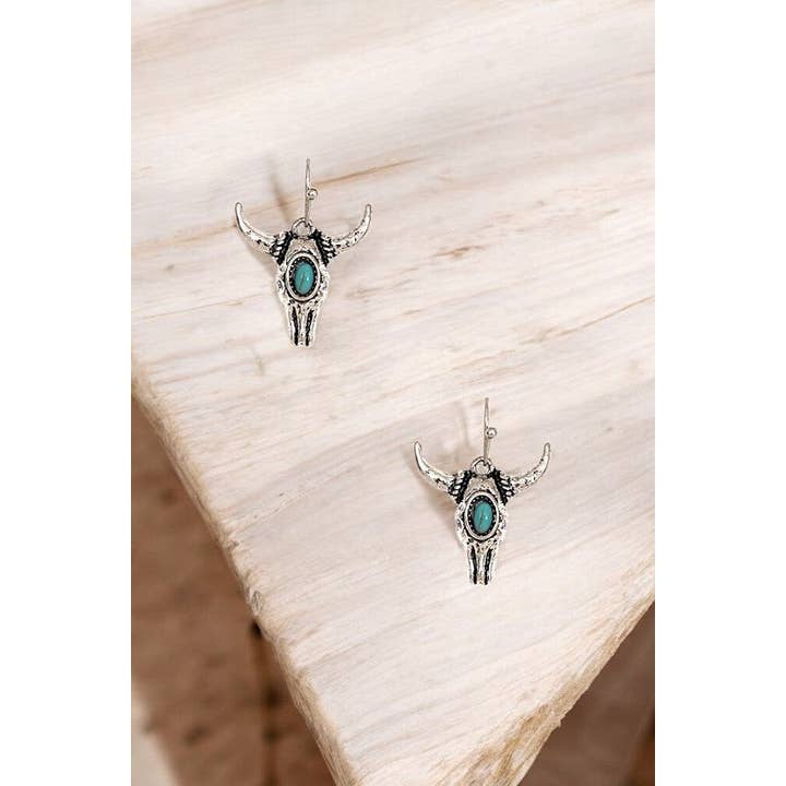 Andrea Bijoux - Vente Boucles d'oreilles pendantes - BOUCLE D'OREILLE EN FORME DE TAUREAU GRAVÉE