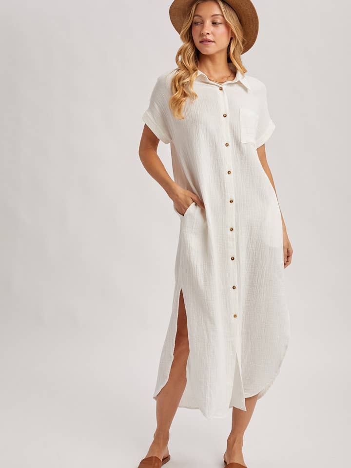 Bluivy - Vendita all'ingrosso Vestito - Donna - ABITO CHEMISIER CON TASCHINO21