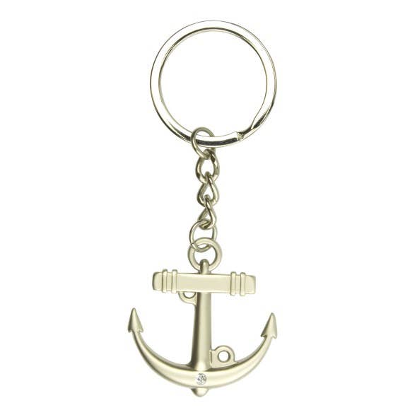 Anchor (Gemstone) Keyring for wholesale by Nauticalia