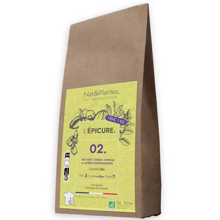 L'Epicure 2 organic loose leaf tea 1KG for wholesale by Nat&Plantes
