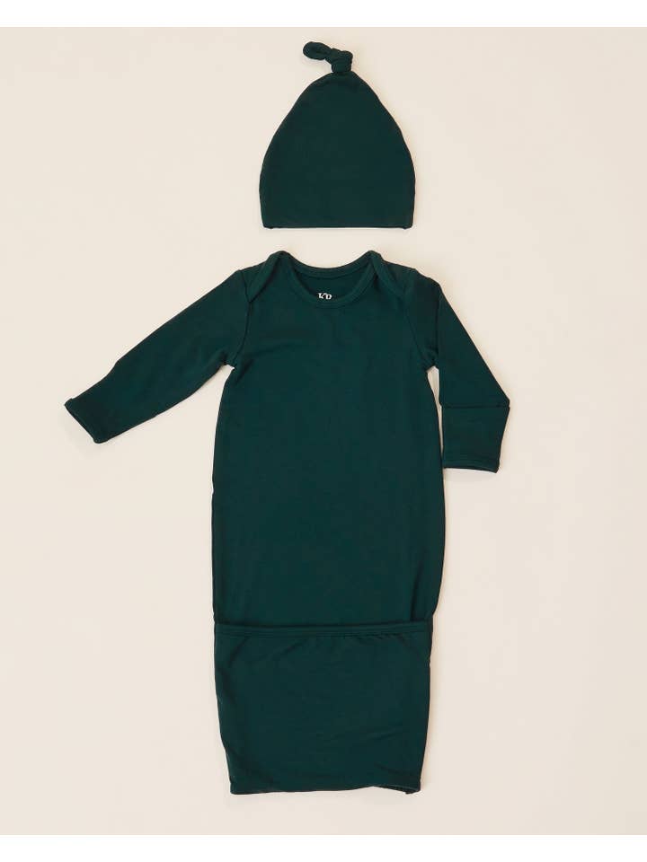 Kindred Bravely - Wholesale Babygown Set - Baby - Holiday Colors Cozy Bamboo Baby Gown & Hat10
